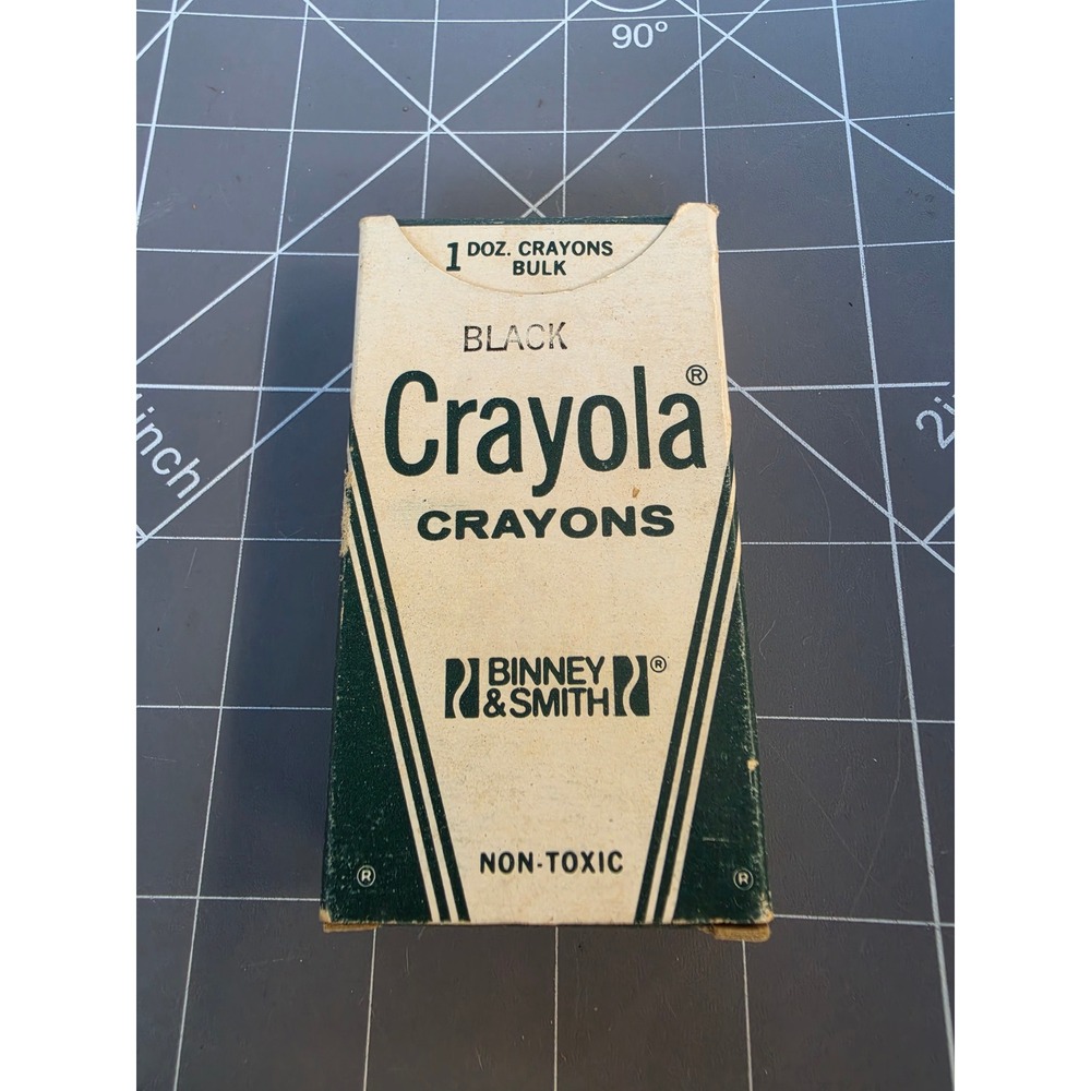 Vintage Crayola Black Crayons  Bulk No. 836 Binney & Smith Made in USA